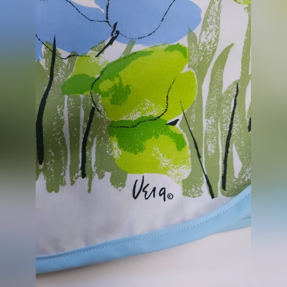 Reversible Wrap Skirt Handmade Vera Neumann Fabric 60s Floral Prints One Size - Picture 8 of 16